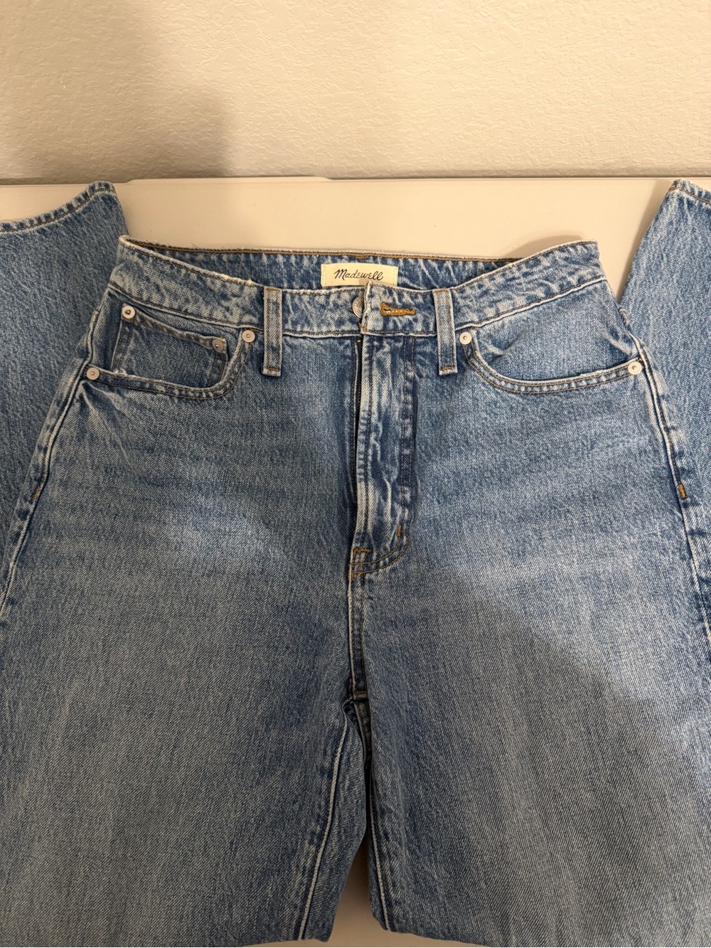 Madewell High-Rise Light Wash Straight Jeans